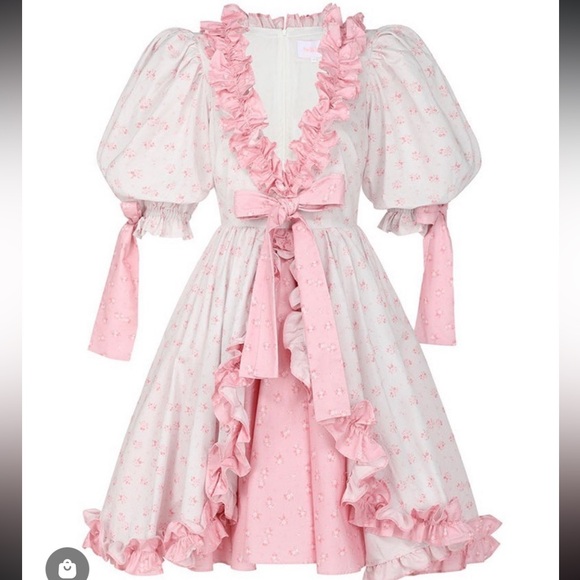 SELKIE Dress Pink & White Ruffles The Marie - Picture 5 of 17